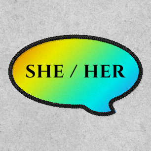 SHE HER PRONOUNS PATCH