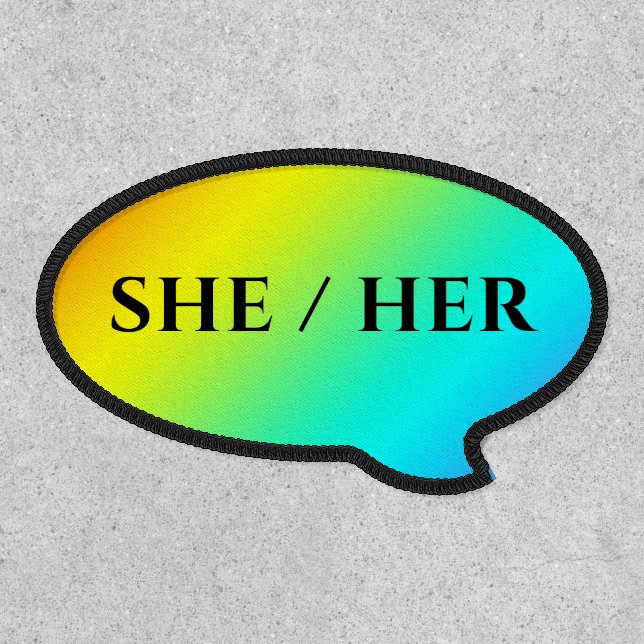 SHE HER PRONOUNS PATCH (Front)