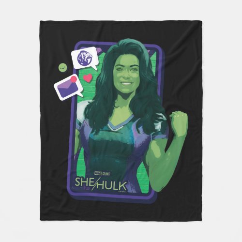She_Hulk Cell Phone Graphic Fleece Blanket