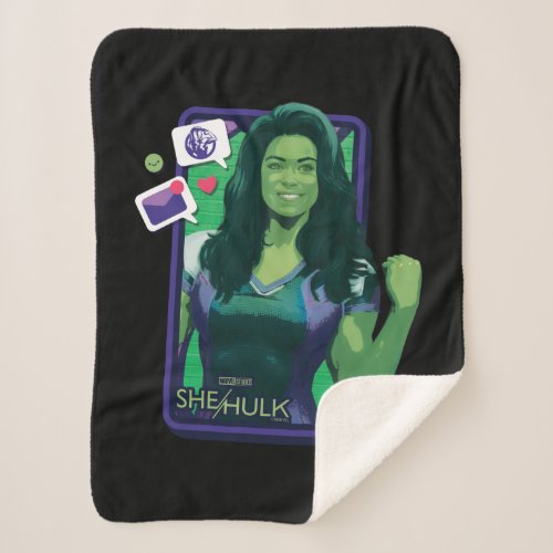 She_Hulk Cell Phone Graphic Sherpa Blanket