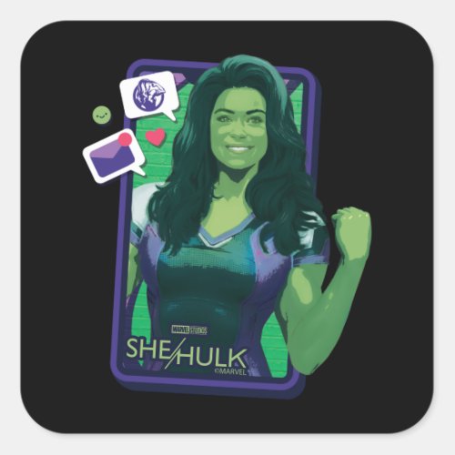 She_Hulk Cell Phone Graphic Square Sticker
