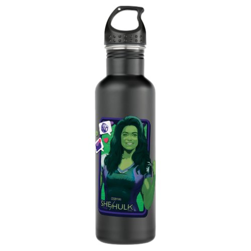 She_Hulk Cell Phone Graphic Stainless Steel Water Bottle
