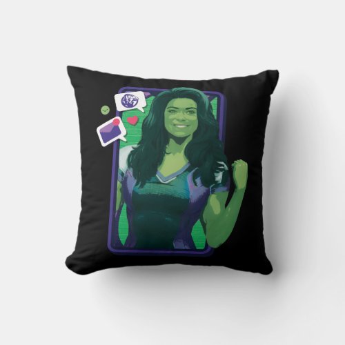 She_Hulk Cell Phone Graphic Throw Pillow