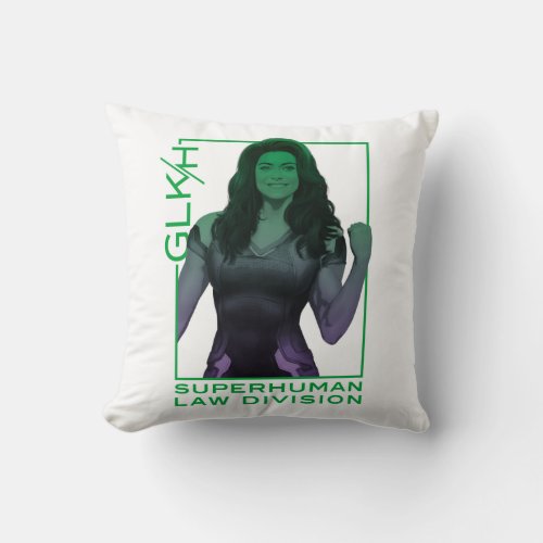 She_Hulk GLKH Superhuman Law Division Throw Pillow