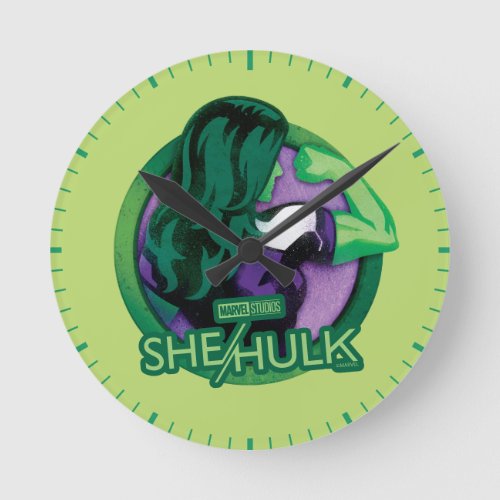 She_Hulk Icon Round Clock