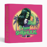 She-Hulk Retro Palm Tree Graphic 3 Ring Binder