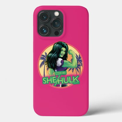 She-Hulk Retro Palm Tree Graphic iPhone 13 Pro Case