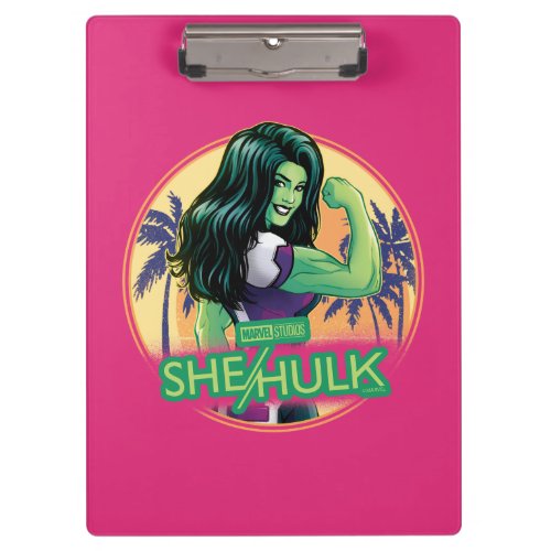 She_Hulk Retro Palm Tree Graphic Clipboard