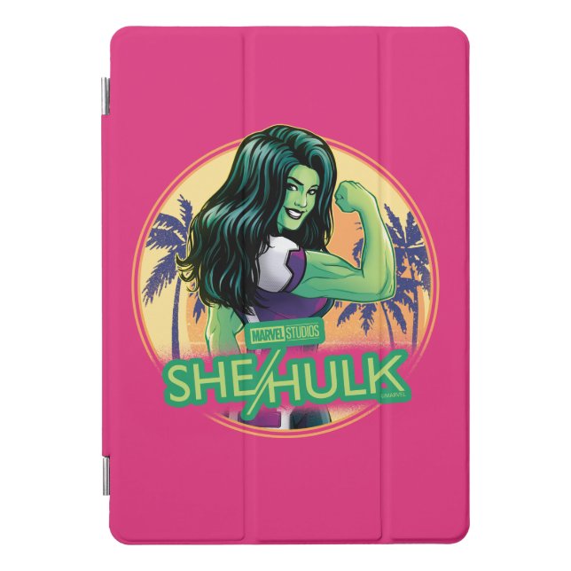 She-Hulk Retro Palm Tree Graphic iPad Pro Cover (Front)