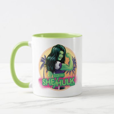 She-Hulk Retro Palm Tree Graphic Mug