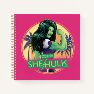 She-Hulk Retro Palm Tree Graphic Notebook