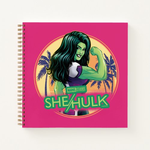 She_Hulk Retro Palm Tree Graphic Notebook