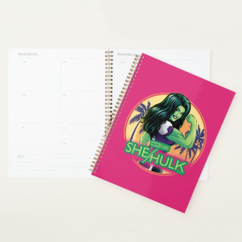 She_Hulk Retro Palm Tree Graphic Planner