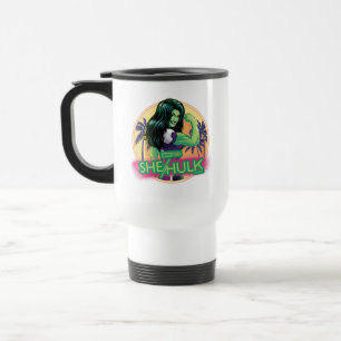 She-Hulk Retro Palm Tree Graphic Travel Mug