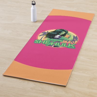 She-Hulk Retro Palm Tree Graphic Yoga Mat