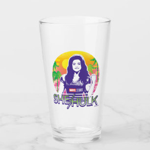 She-Hulk Retrowave Graphic Glass