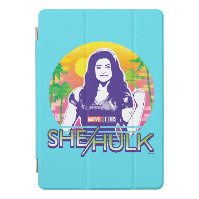 She-Hulk Retrowave Graphic iPad Pro Cover (Front)