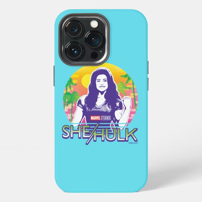 She-Hulk Retrowave Graphic Iphone Case (Back)