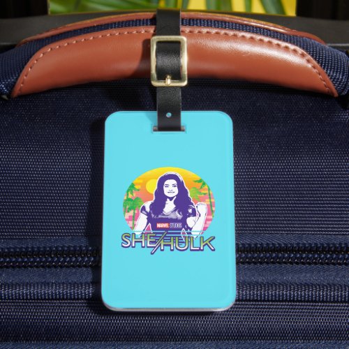 She_Hulk Retrowave Graphic Luggage Tag