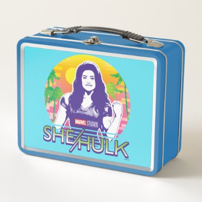 She-Hulk Retrowave Graphic Metal Lunch Box