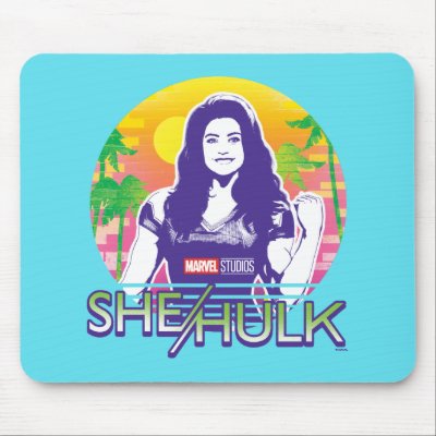She-Hulk Retrowave Graphic Mouse Pad