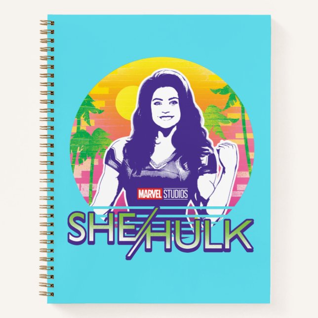 She-Hulk Retrowave Graphic Notebook (Front)