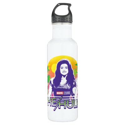 She-Hulk Retrowave Graphic Stainless Steel Water Bottle