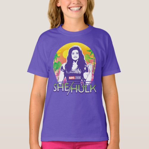 She_Hulk Retrowave Graphic T_Shirt