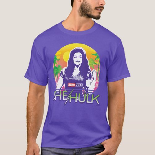 She_Hulk Retrowave Graphic T_Shirt