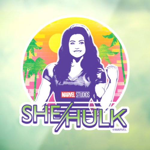 She_Hulk Retrowave Graphic Window Cling