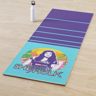She-Hulk Retrowave Graphic Yoga Mat