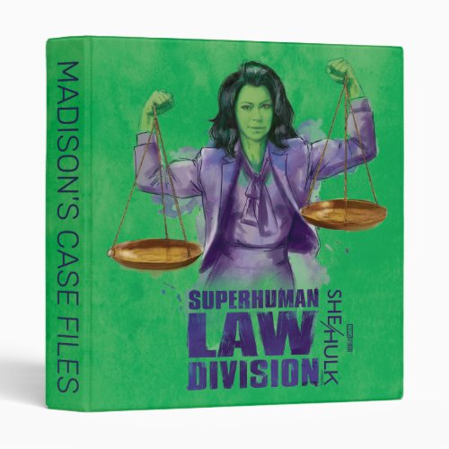 She_Hulk Scales of Justice Superhuman Law Division 3 Ring Binder