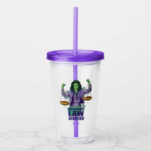 She_Hulk Scales of Justice Superhuman Law Division Acrylic Tumbler