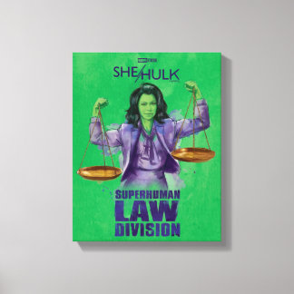 She-Hulk Scales of Justice Superhuman Law Division Canvas Print