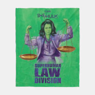 She-Hulk Scales of Justice Superhuman Law Division Fleece Blanket