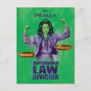 She-Hulk Scales of Justice Superhuman Law Division Postcard