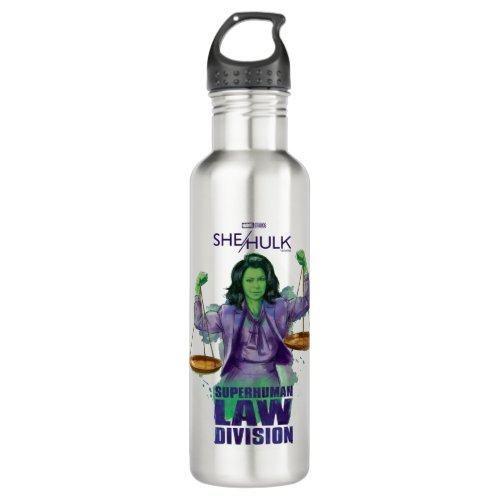 She_Hulk Scales of Justice Superhuman Law Division Stainless Steel Water Bottle