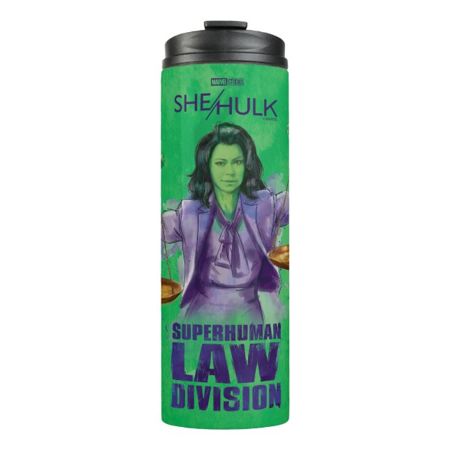 She-Hulk Scales of Justice Superhuman Law Division Thermal Tumbler (Front)