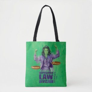 She-Hulk Scales of Justice Superhuman Law Division Tote Bag