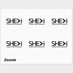 SHE>i Seeing Herself Empowered Classic Round Sticker