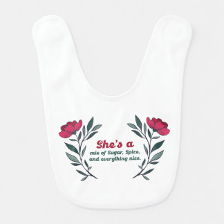 She is a baby girl bib