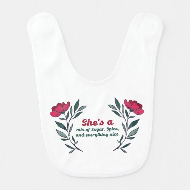 She is a baby girl bib (Front)