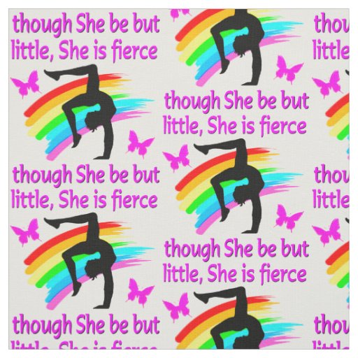 SHE IS A FIERCE GYMNAST FABRIC