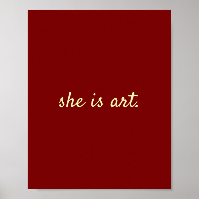 she is art  poster (Front)