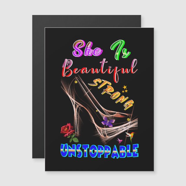 She Is Beautiful Strong Unstoppable (Front/Back)