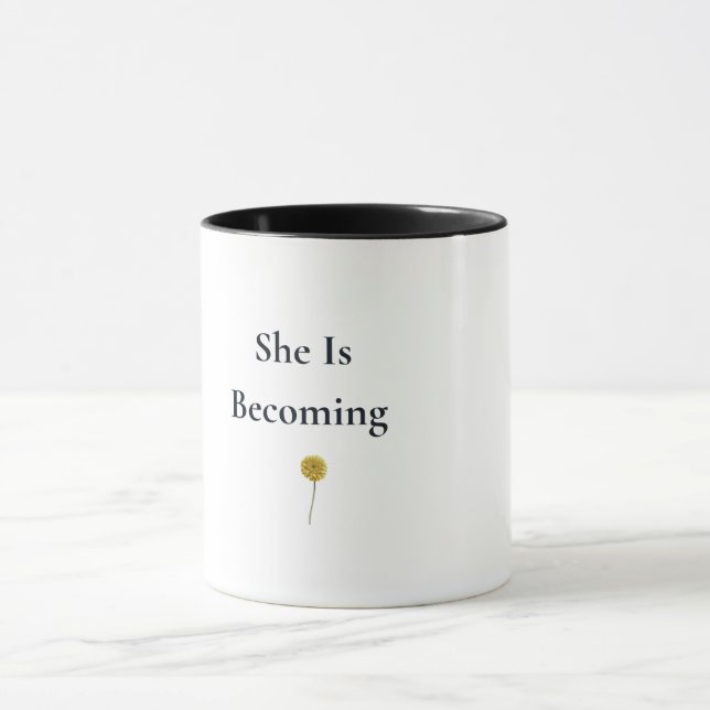 She Is Becoming Floral Coffee Mug (Center)