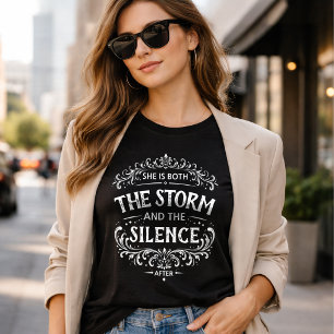 She Is Both The Storm and The Silence Vintage T-Shirt