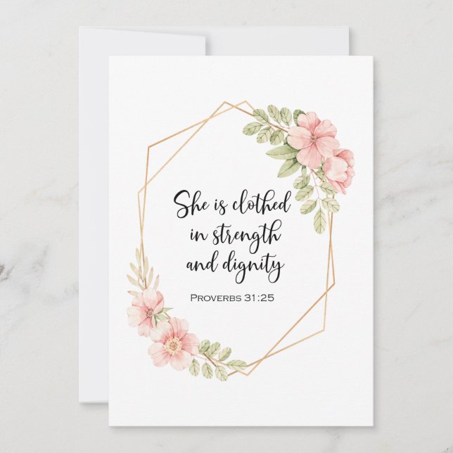 She Is Clothed in Strength and Dignity Birthday (Front)