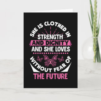 She is clothed in strength and dignity card