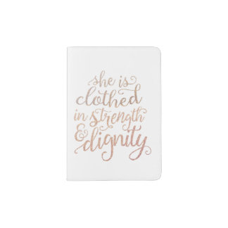 "She Is Clothed in Strength and Dignity" Passport Passport Holder